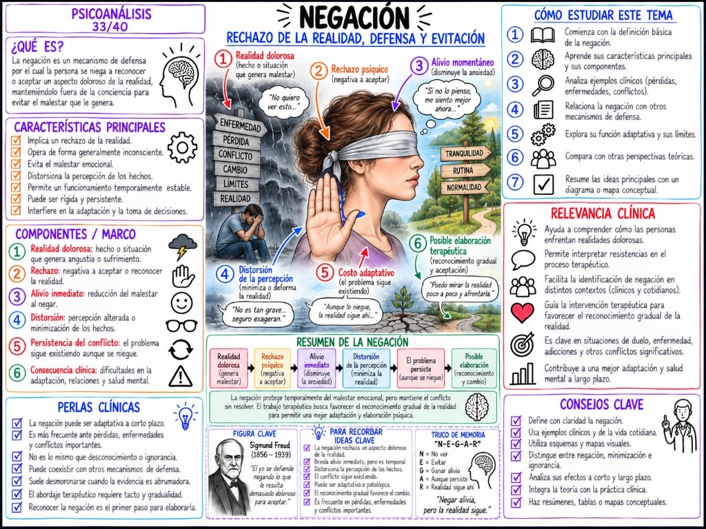 Negación 33/40: Rechazo de la Realidad, Defensa y Evitación
