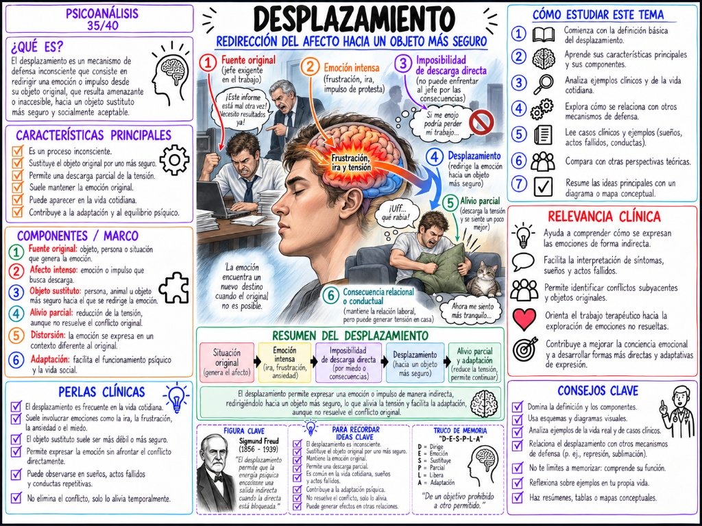 Desplazamiento 35/40: Redirección del Afecto hacia un Objeto Más Seguro