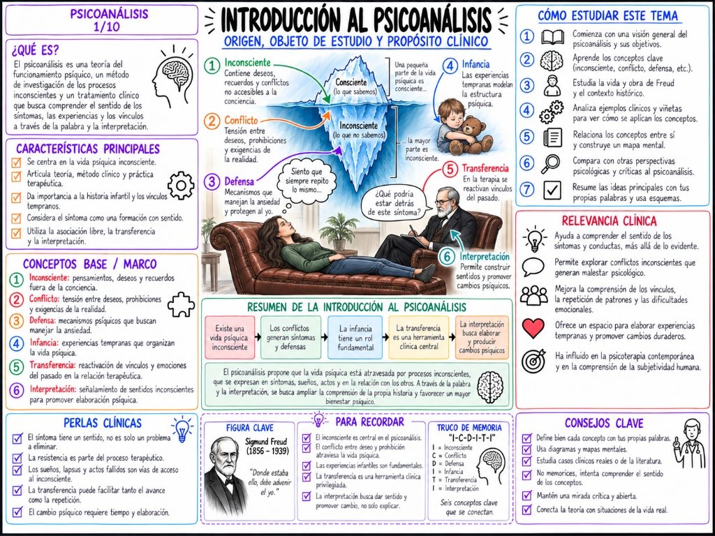 Introducción al Psicoanálisis 1/10: Origen, Objeto de Estudio y Propósito Clínico