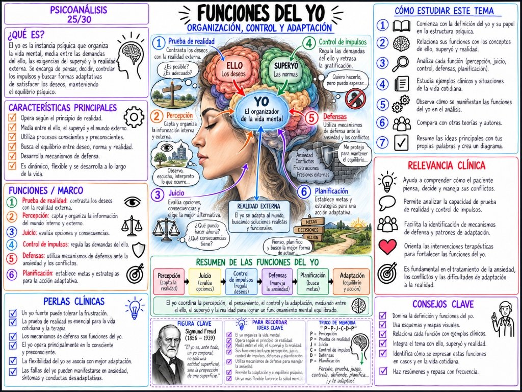 Funciones del Yo 25/30: Organización, Control y Adaptación