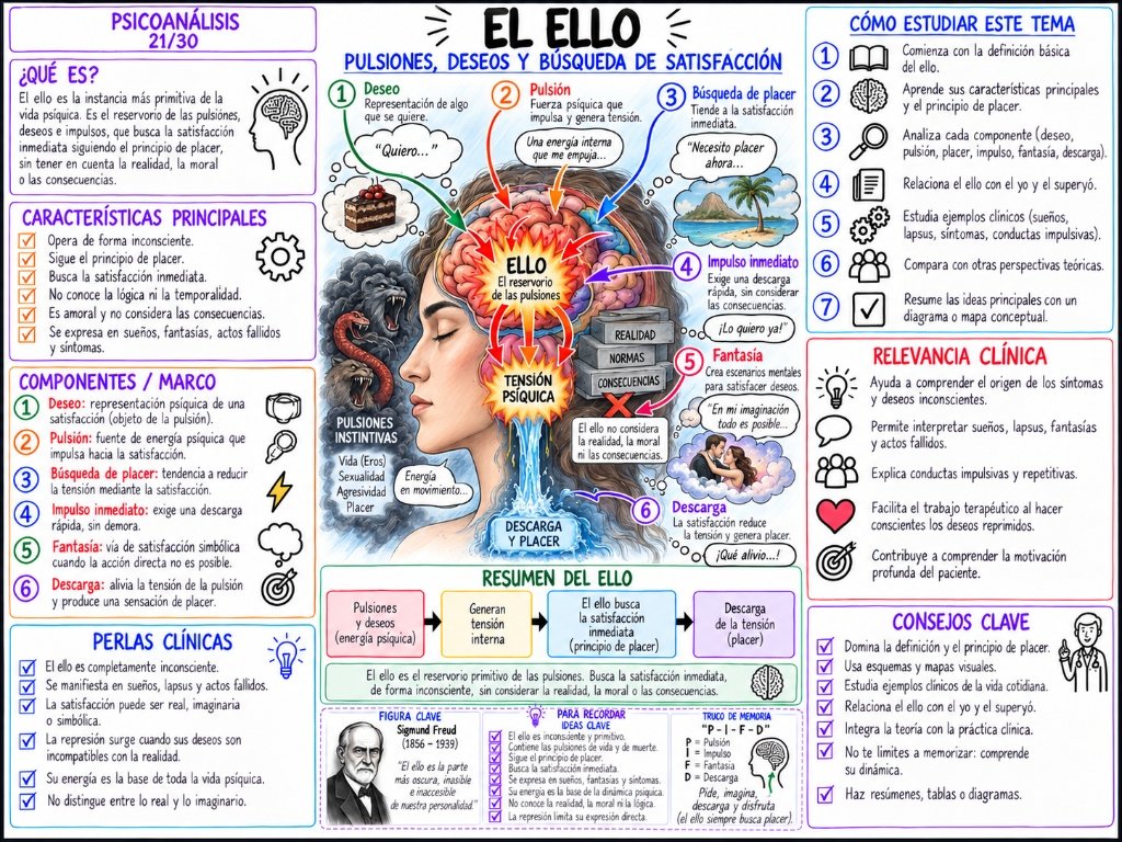 El Ello 21/30: Pulsiones, Deseos y Búsqueda de Satisfacción