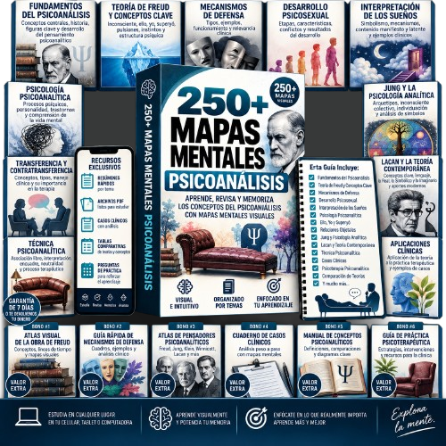 Kit +250 Mapas Mentales de Psicoanálisis